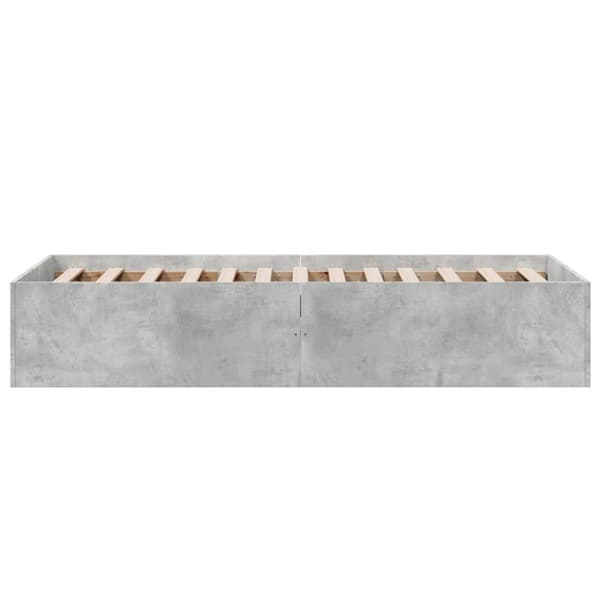 Sängram betonggrå 100x200 cm konstruerad trä