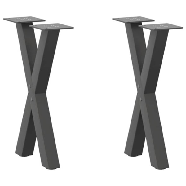 Soffbordsben X-formade 2 st antracit 28x(42-43) cm stål