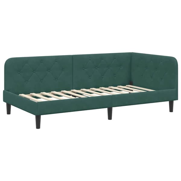 Hörn Sängram Mörkgrön 90 x 200 cm Sammet
