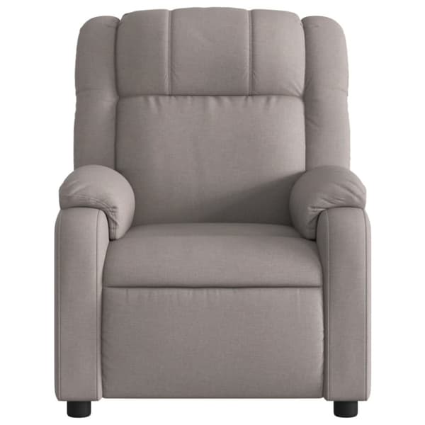 Massagefåtölj taupe tyg