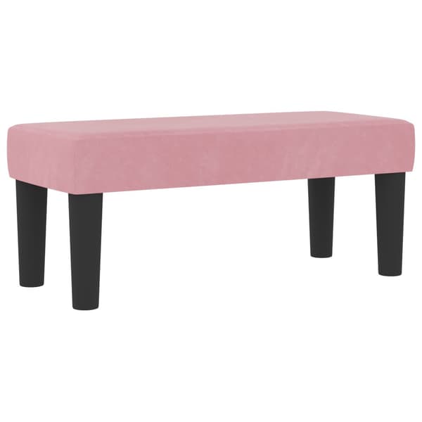 Bäddfjäder med huvudgavel Rosa 200 x 80 cm Sammet