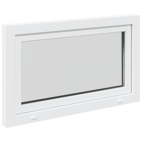 Källarfönster RISOR Vit 100 x 60 cm PVC och glas