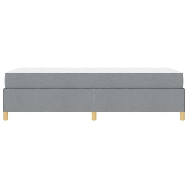 Sängram med madrass Ljusgrå 90 x 190 cm tyg