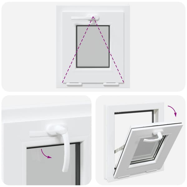 Tilt källarfönster RISOR 40 x 45 cm PVC och klart glas