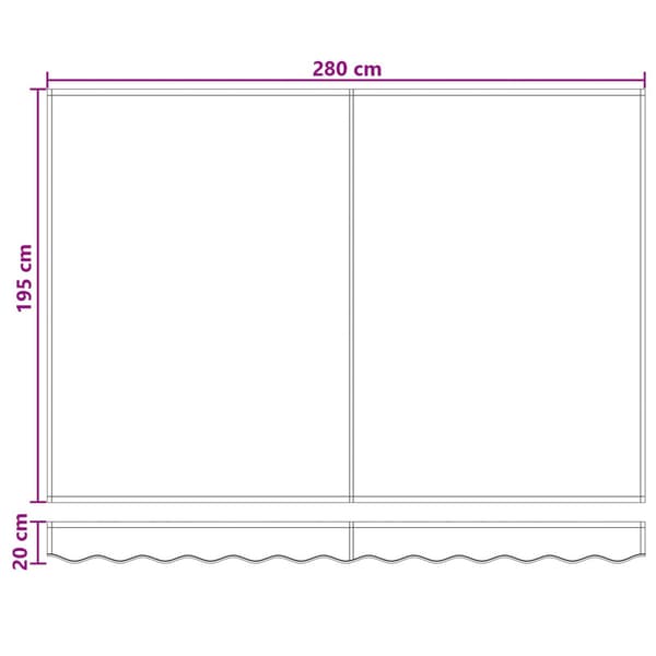 Utdragbar markis Sand 3 x 2 m Polyester och aluminium