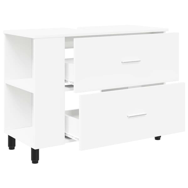 Badrums vaskenhet Vit 80 x 35 x 60 cm Konstruerat trä