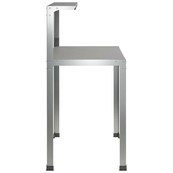 Planteringsbord 60 x 50 x 104 cm Galvaniserat stål Silver