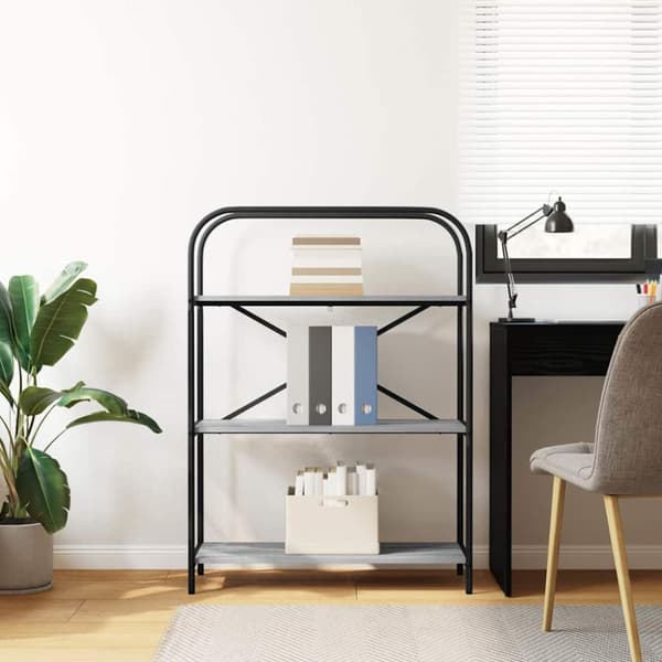 Hyllsystem Grå Sonoma 80 x 30 x 109 cm Konstruerat trä