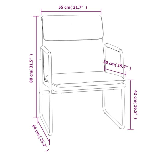 Loungestol blå 55x64x80 cm tyg