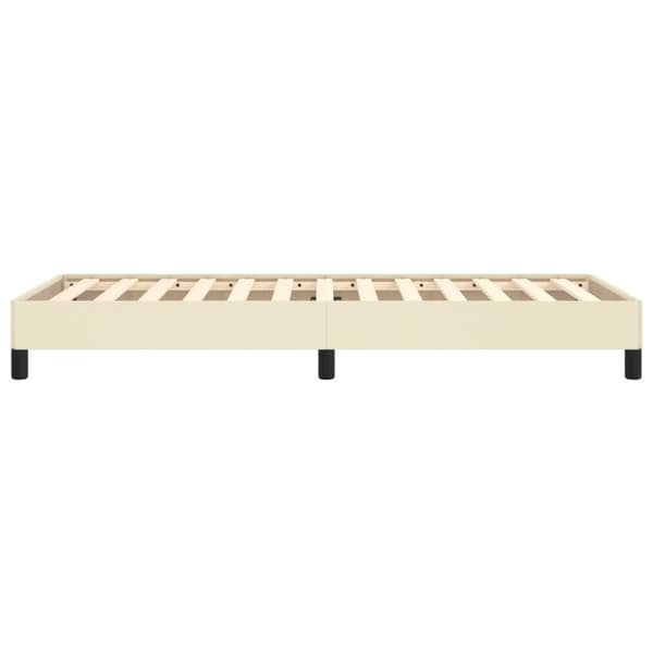 Sängram gräddvit 80x200 cm konstläder