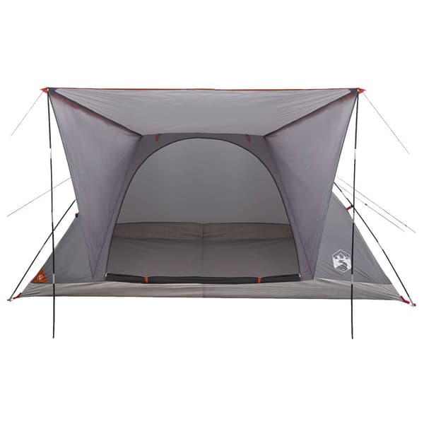 Campingtält Grå och orange 6 personer Polyester och Stål