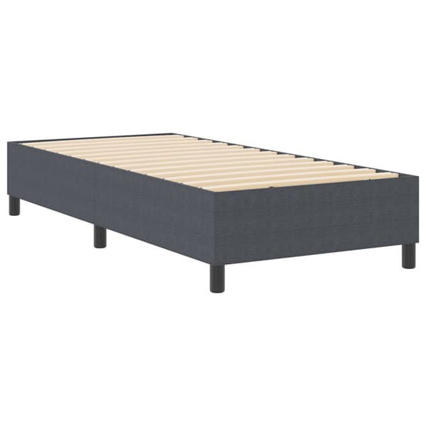 Plattform sängram Mörkgrå 90 x 190 cm Kordread tyg