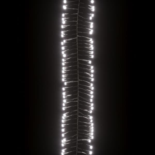 Ljusslinga med 400 LED cluster kallvit 7,4 m PVC