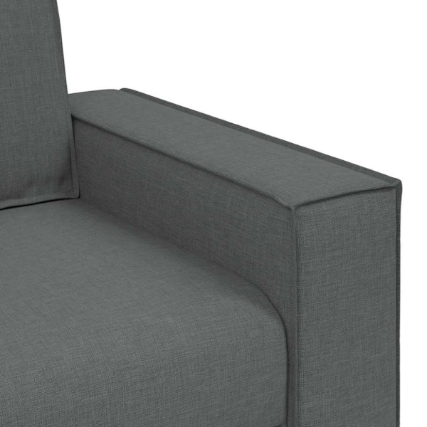 3-sitssoffa mörkgrå 220x78x84 cm tyg