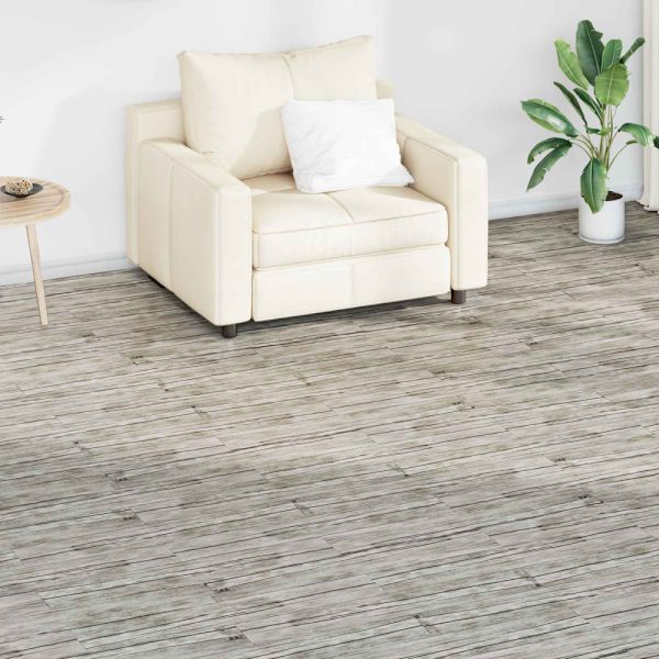 Golvplankor 36 pcs Grå 5,02 m² PVC
