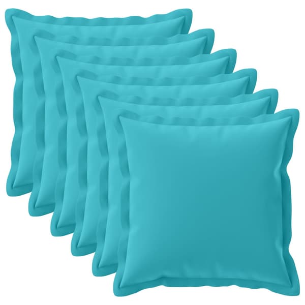 Kuddöverdrag 6 st HOUTEN Turkos 70 x 70 cm Polyester