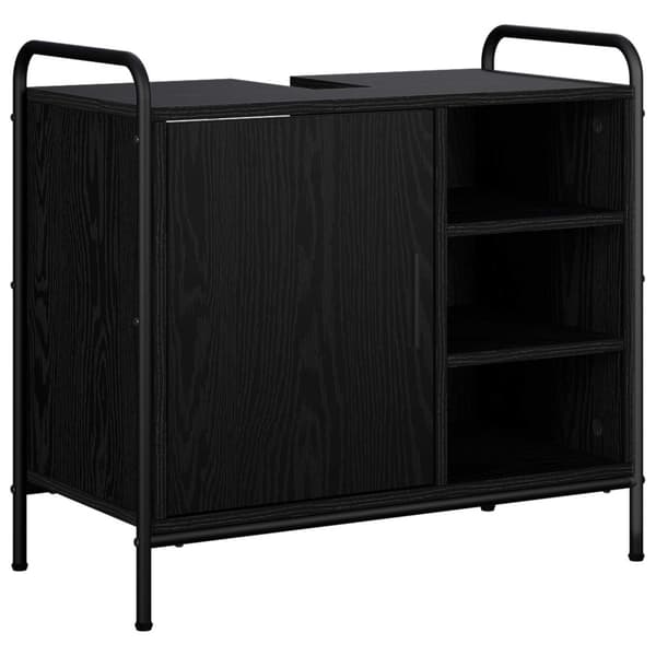 Badrumsskåpsset 4 st Svart ek 40 x 36 x 200,5 cm