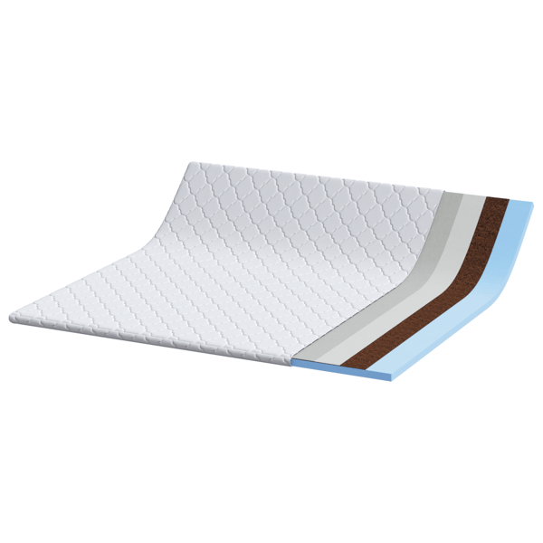 Kokostopper Vit 200 x 200 cm Jacquardtyg