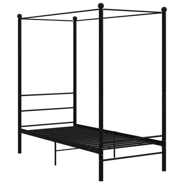 Himmelsäng svart metall 100x200 cm
