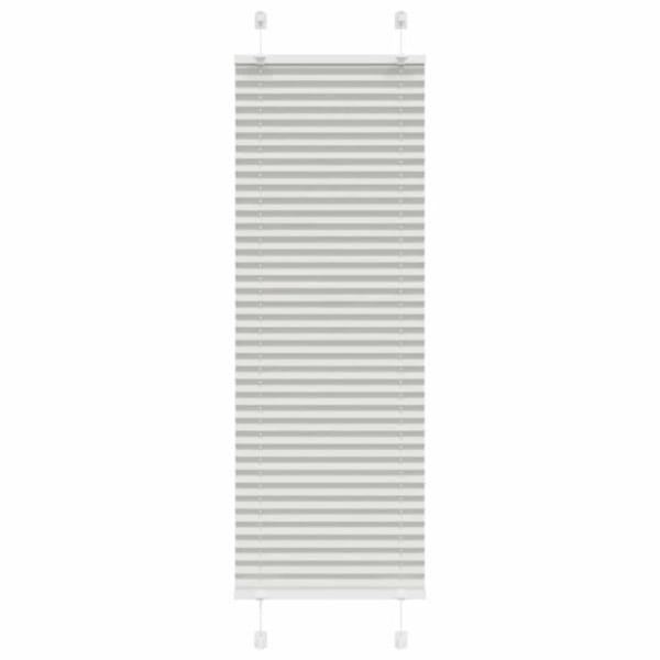 Plisserad persienn ljusgrå 45x100cm tyg bredd 44,4cm polyester