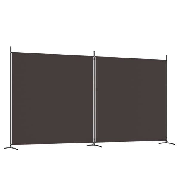 Rumsavdelare 2 paneler brun 348x180 cm tyg