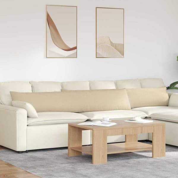 Sofakuddar 2 pcs Kräm 200 x 40 cm tyg