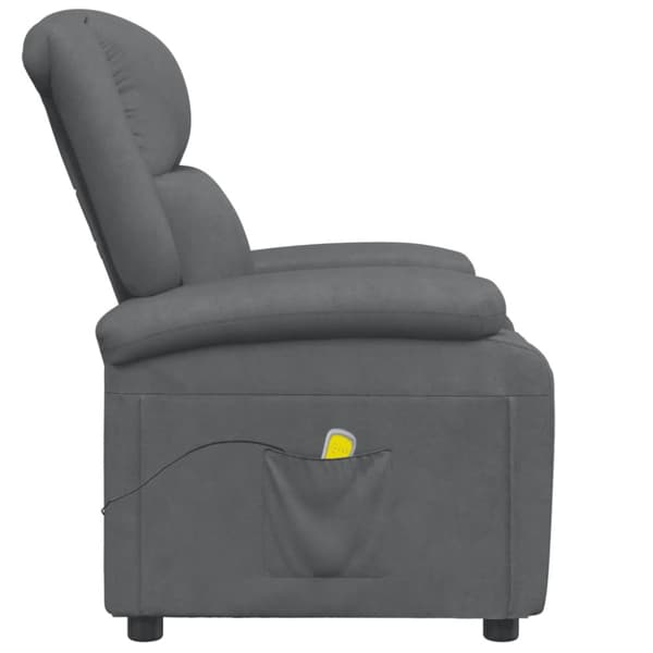 Massagefåtölj grå konstläder
