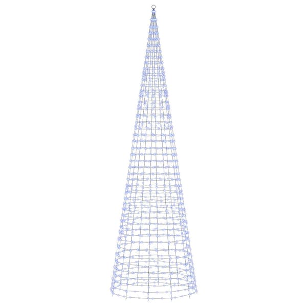 Julgransbelysning med markspett och flaggstång 500 cm