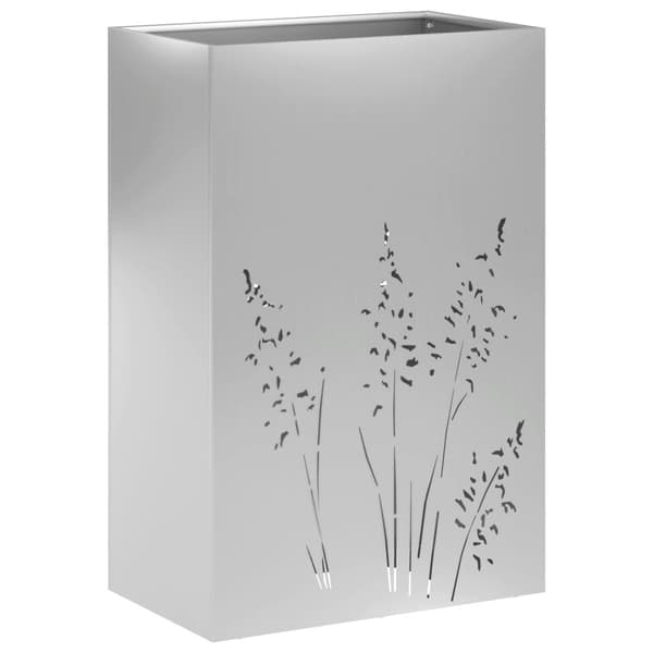 Trädgårdsplanterare 2 st Silver 50 x 30 x 75 cm