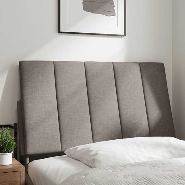 Headboard Cushion "Hanko" Taupe 90 cm Fabric