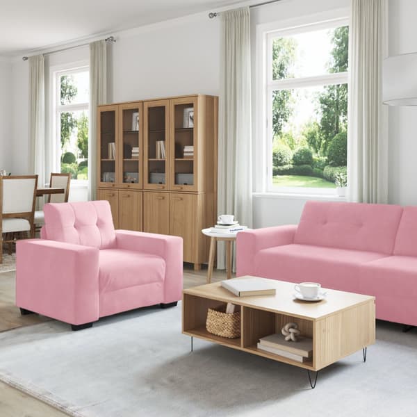 Soffset 3 pcs Rosa 221 x 80 x 80 cm Sammet
