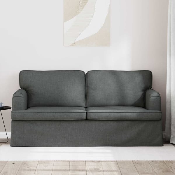 Soffa Mörkgrå 162 x 80 x 85 cm tyg