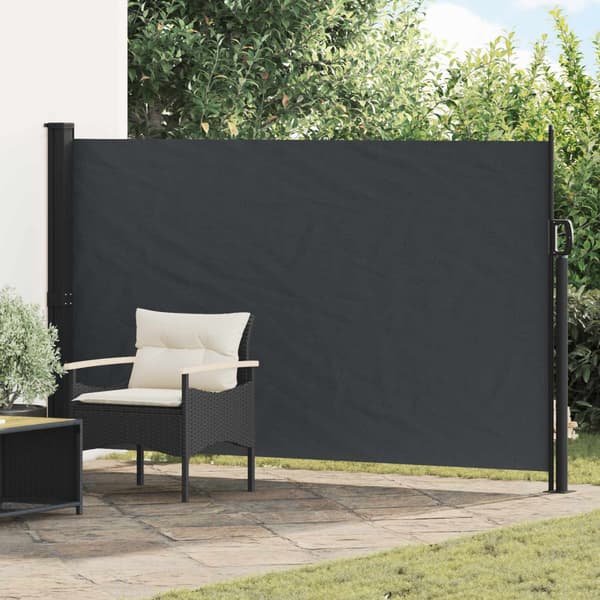 Utfällbar sidomarkis Svart 300 x 170 cm Polyester