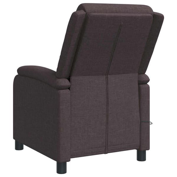 Massagefåtölj Mörkbrun Tyg
