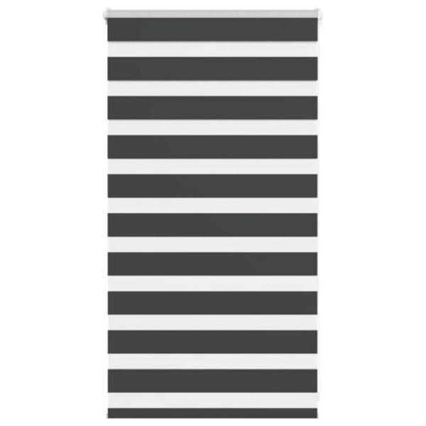Rullgardin zebra svart 80x100 cm tyg bredd 75,9 cm polyester