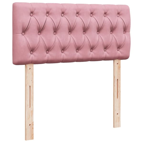 Ramsäng med madrass rosa 80x200 cm sammet