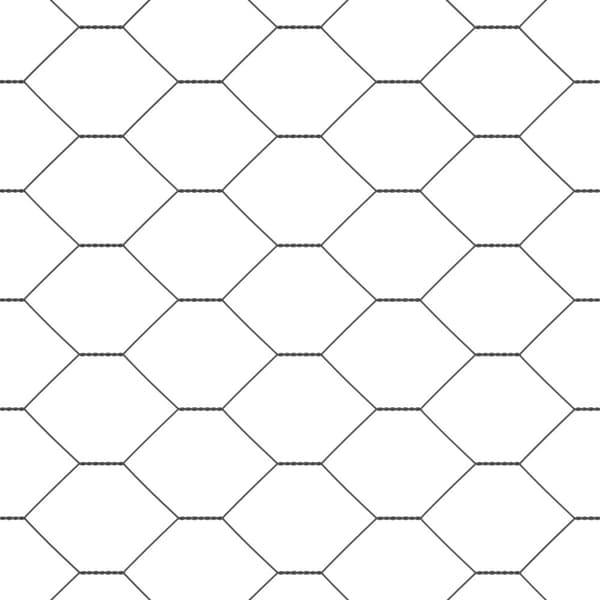 Hexagonstängsel Grå 0,8 x 25 m PVC