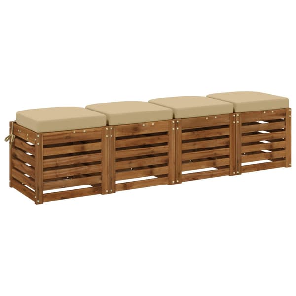 4-delade Sittkuddar SOEST 4 st 100% Polyester Beige