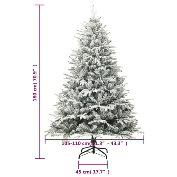 Plastgran med snö grön 180 cm PVC&PE