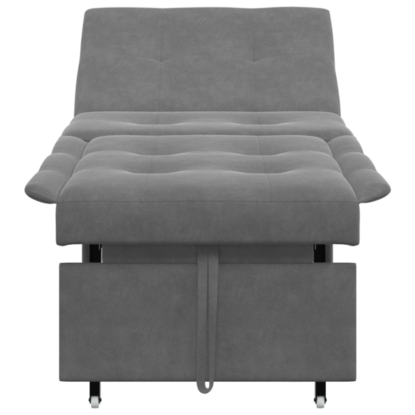 Pull Out Sofa Bed Mörkgrå 194 x 67 x 82 cm Mikrofiber
