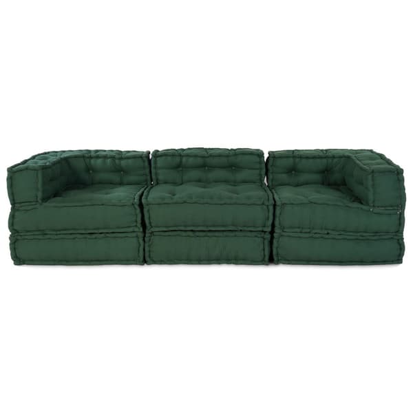 Modulsofa enhet 3 pcs Grön Tyg