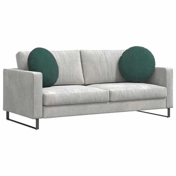 Sittkuddar 2 pcs Mörkgrön Ø50 x 19 cm Sammet