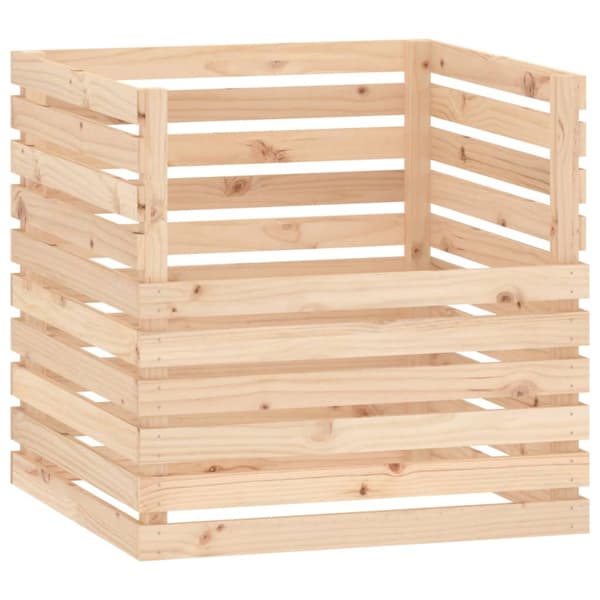 Kompostlåda 80x80x78 cm massiv furu