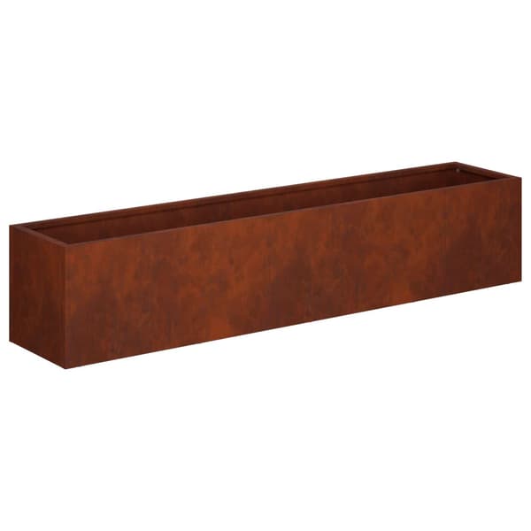 Trädgårdsplanterare 2 st Rostig 80 x 20 x 20 cm