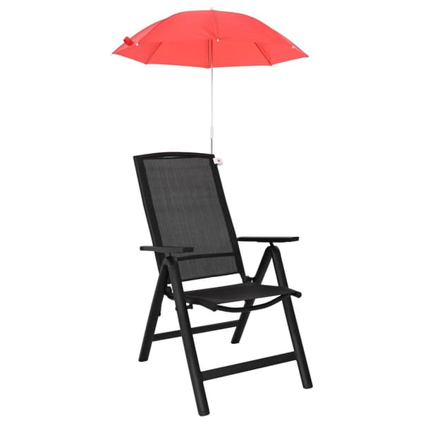 Paraply med klämma 2 pcs Eldtegelröd Ø 105 x 86 cm