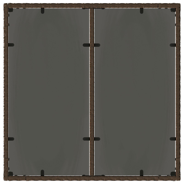 Trädgårdsmöbelset 3 pcs Brun konstrotting