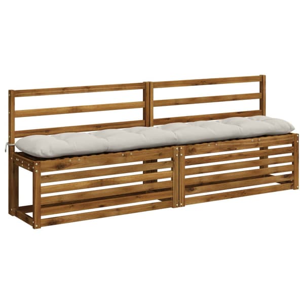 2-delade Bänk Kuddar VIANEN 100% Polyester Vit 200 x 30 x 12 cm