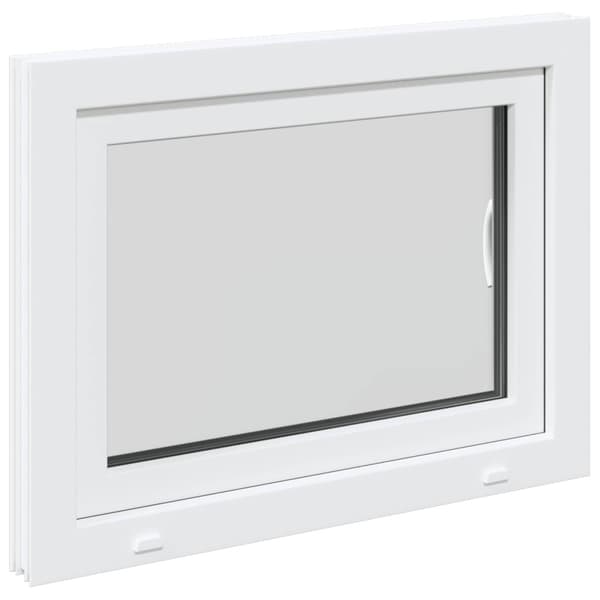 Källarfönster RISOR 80 x 55 cm PVC och glas
