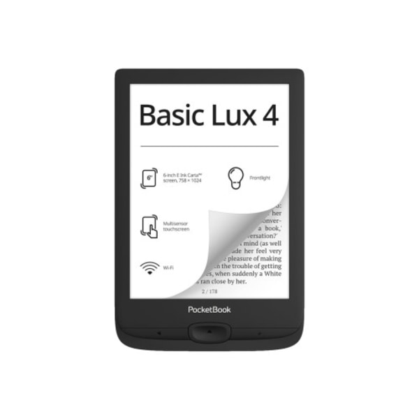 PocketBook Basic Lux 4 - eBook-läsare - Linux 3.10.65 - 8 GB - 6"