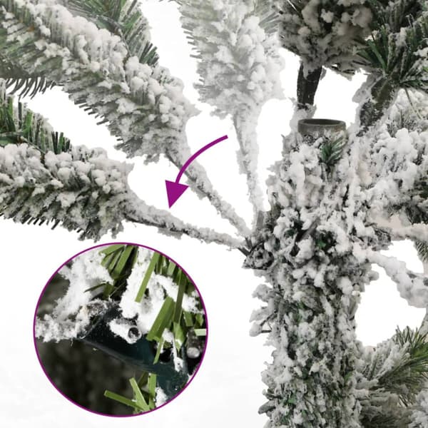 Plastgran med snö gångjärn 270 cm